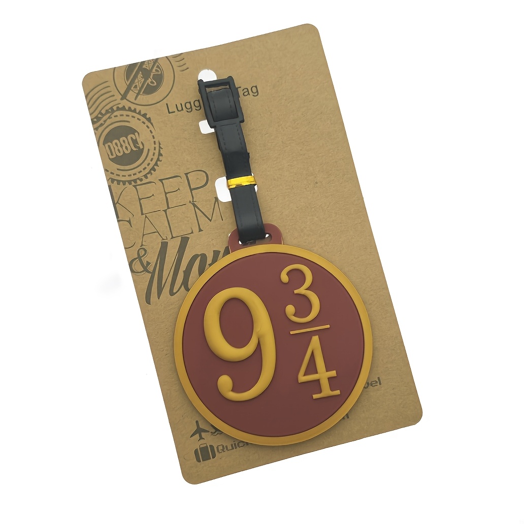 TEMU 1 Harry Potter Series Platform ¾-9 Pattern Luggage Tag - Suitcase Charm, Pvc Material Boarding Pass, Suitable As A Luggage Tag, For Bags, Travel