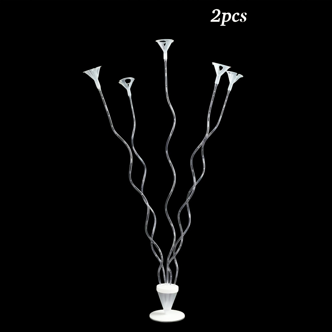 E-shop Set mit 2 Spiral-Ballon-Tischdeko, Klebende Ballonhalter, Geeignet für Hochzeit, Geburtstag, Heiratsantrag, Party-Tischdekorationen,