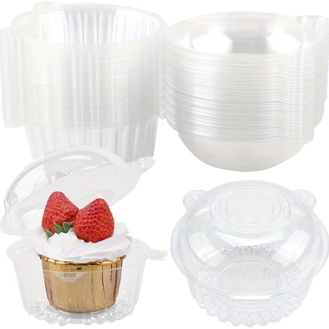 

Elegant Clear Cupcake Boxes With Lids - 20/40pcs, Perfect For Muffins, Mousse & Pastries - Ideal For Parties, Bakeries & Events