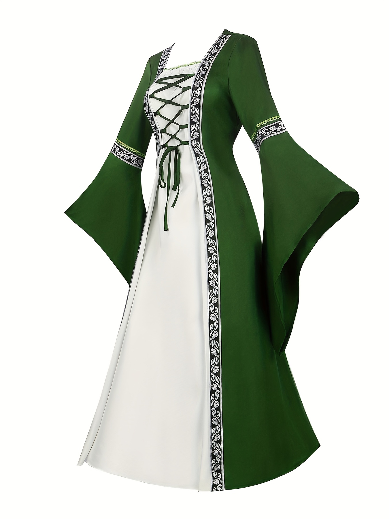 1pc womens medieval renaissance costume dress bell sleeves Temu