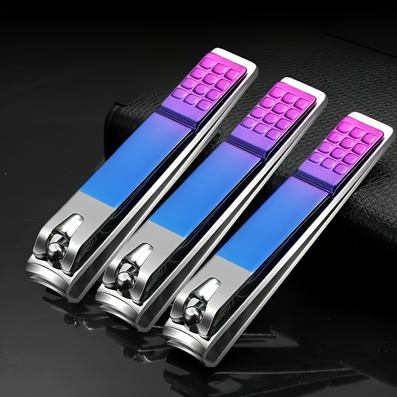 TEMU 3pcs Nail Clippers Gradient Stainless Steel Nail Clippers Set For Women And Men - Fingernail Cutter, Cuticle Trimmer