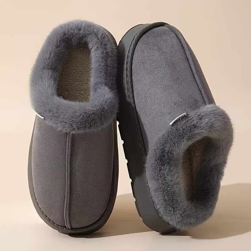 TEMU Zapatillas de Plazas Gruesas de Corta para Mujer, de Felpa, Cómodas y Cálidas, para Uso Interior y Exterior