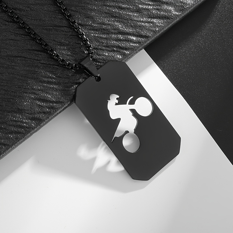 1pc Stainless Steel Classic Design Hollow Carving Motorcycle Pendant Necklace Men And Women Jewelry Gifts