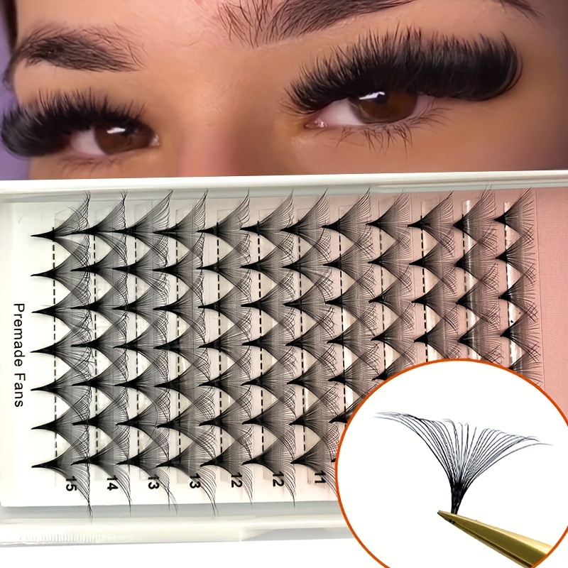 

30d Clusters Premade Fans Eyelash Extensions 0.05mm D Curling Super Big-fans 8-15mm Mixing Volume Lash Extensions Pointed Base Handmade Realistic Eyelash