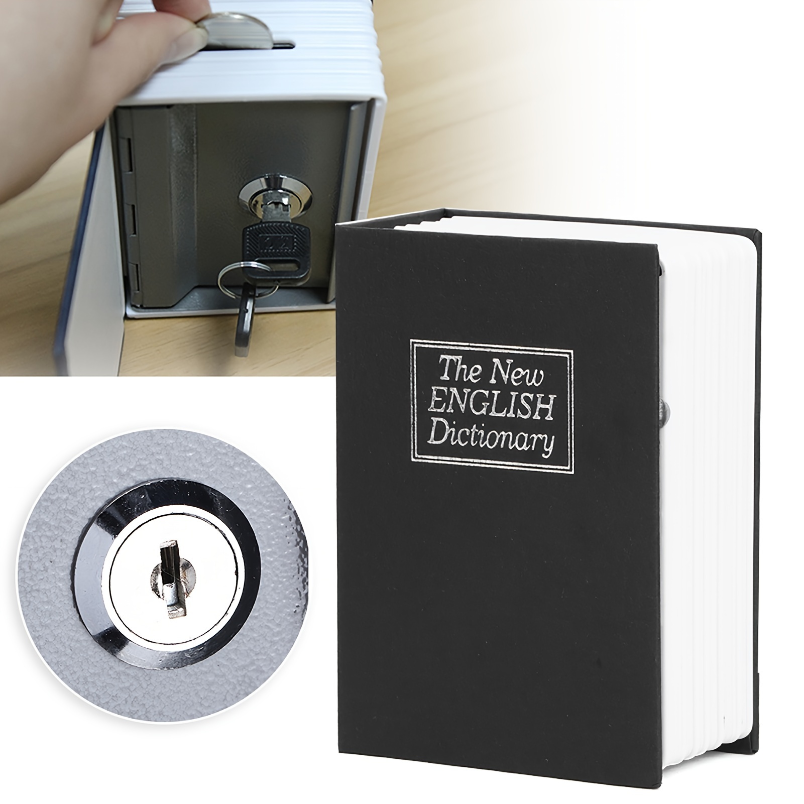 

Book Safe With Lock, Portable Hidden Safe Box With 2 Keys, Home And Office Safe Box For Jewelry, Money, Cash Security