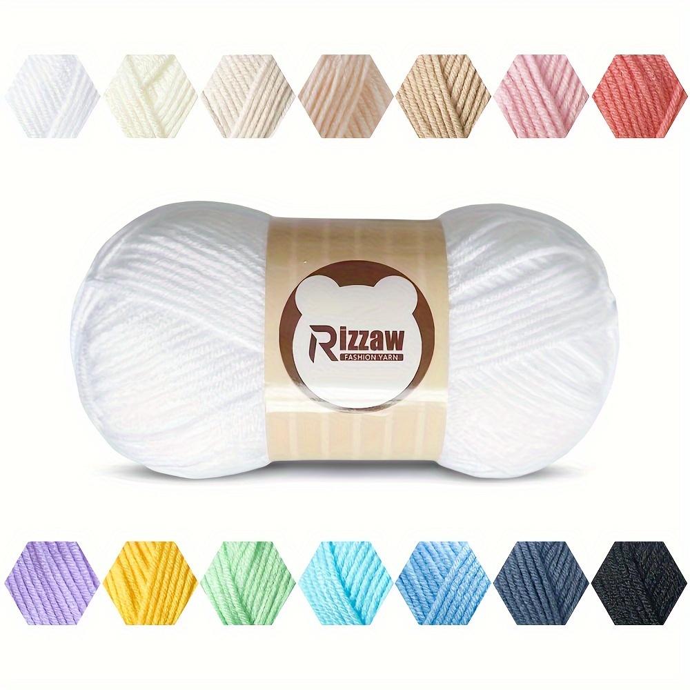 Image of 1 Pack Milk, 4 Strands Of Yarn Scarf Blanket In Coarse Crochet, Knitted Sweater, Carpet Diy Material Bag Braid