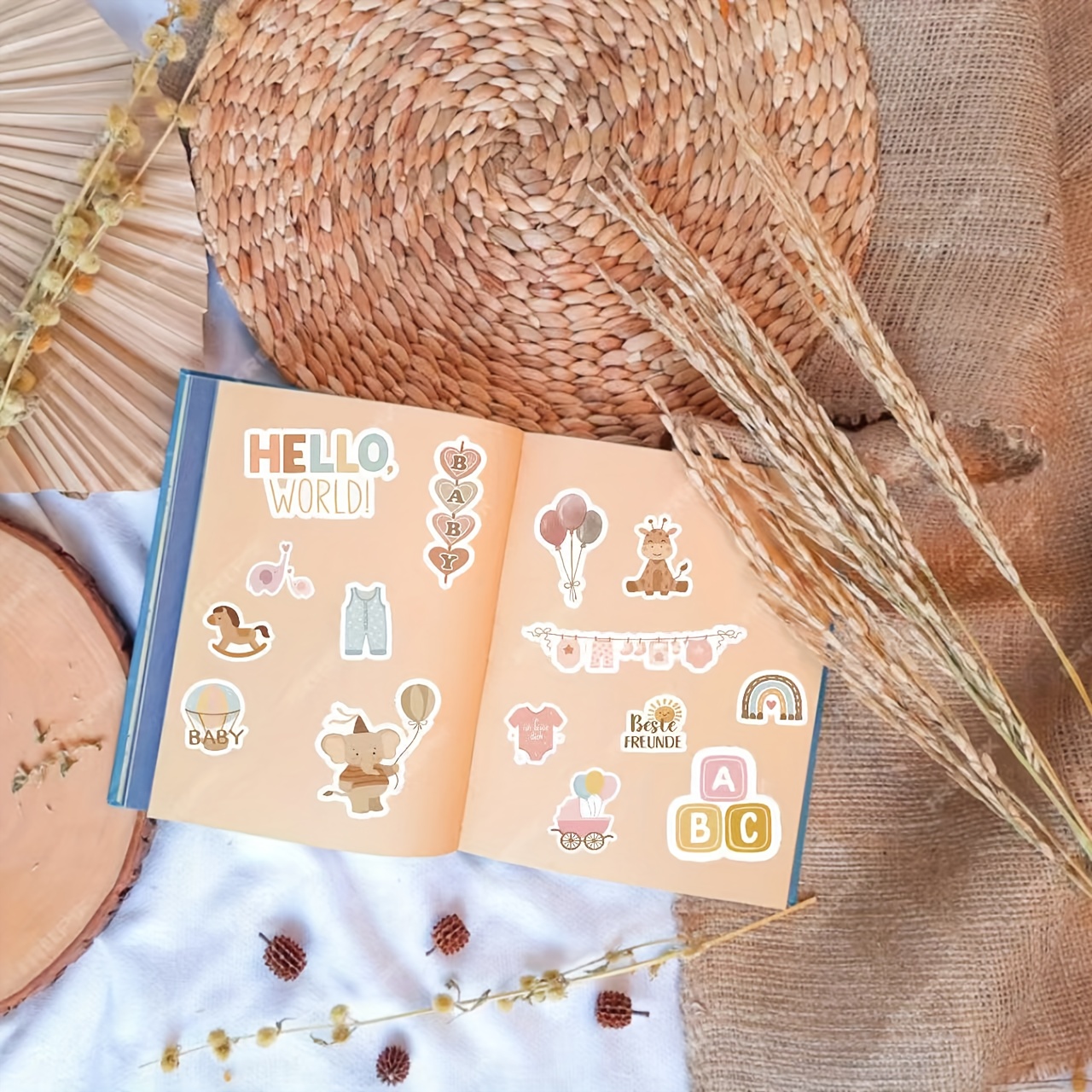 Baptism & Growth Stickers Set with 110+ English/German Record Stickers