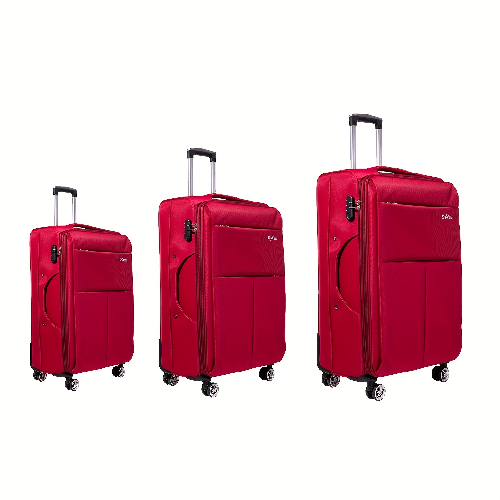 A Set Of 3 Suitcases (measuring 20, 24, And 28 Inches) Featuring A Newly Design For Extra-large Capacity. Ideal For Family Vacations, Trips For Couples, Business Travel, Back-to-