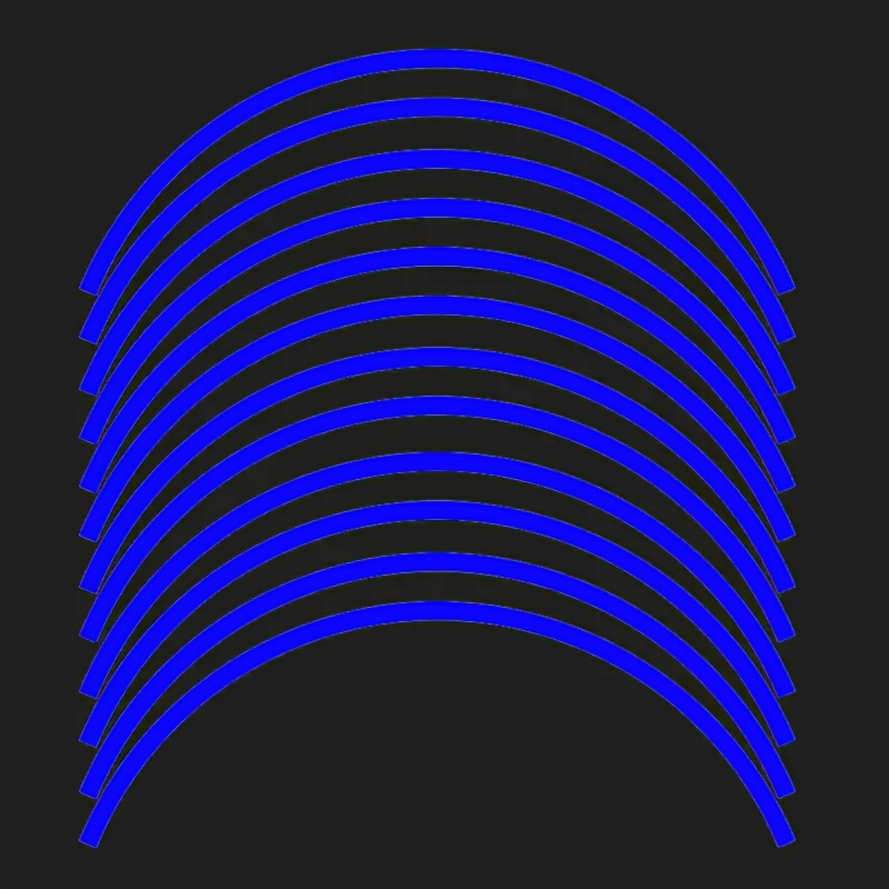 20Pcs Reflective Stickers Car Wheel Hub Rim Stripe Tape Decals Car Accessories E - Foto 8