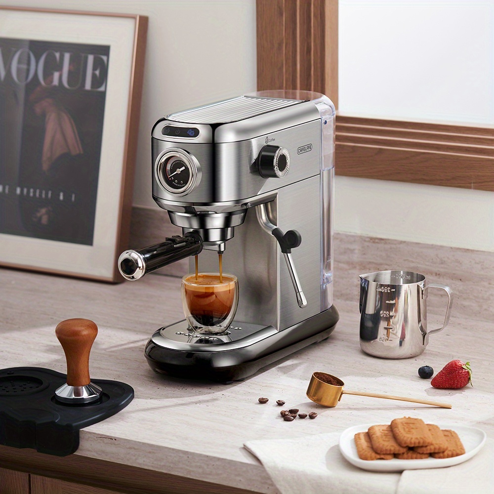 1 stuk CAFELFFEMK-601 espressomachine met melkschuimer, 20 bar extractie