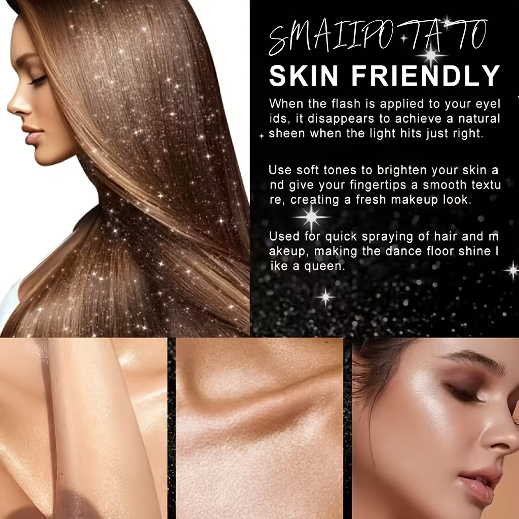 a shimmering highlight spray for hair that offers gentle anti     moisturizing for hair face body and collarbone   holiday and wedding celebrations Product details 0