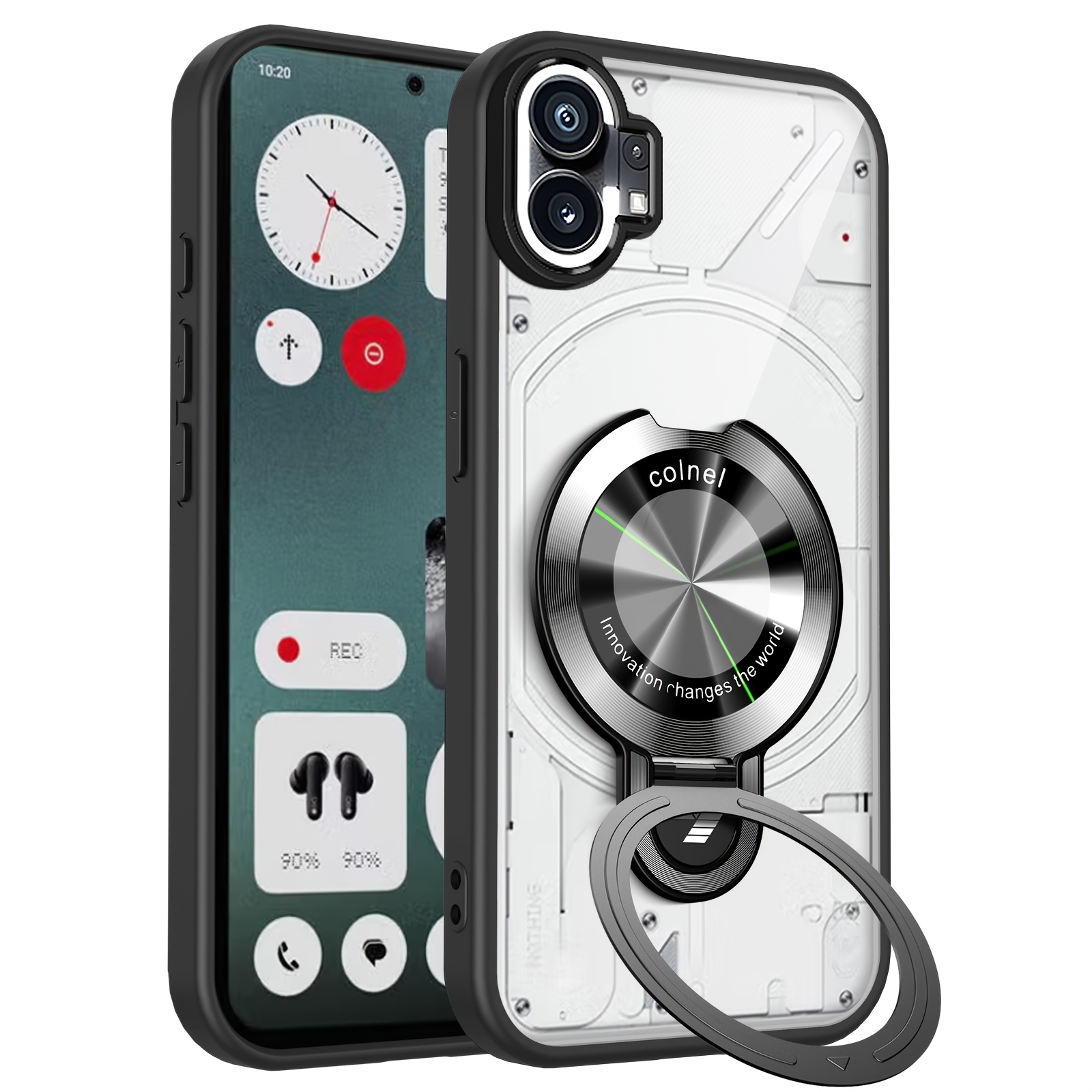 TEMU Phone Case: Light Luxury Transparent Folding Stand Phone Case, Suitable For Nothing Phone 3a, Phone 3a Lite, 3a Pro, 2a, 2a Plus, Cmf Phone 1,