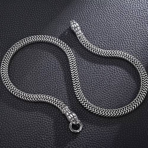 gothic 304 304 edelstahl schlangenkette herrenkette 60 cm lang, wikinger schmuck, ideal für weihnachten, für thanksgiving