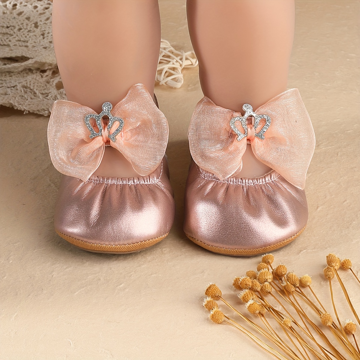 Spring and Autumn 0-1 Year Old Baby Girl Flat Design Shoes Suitable for  Indoor and Outdoor Use