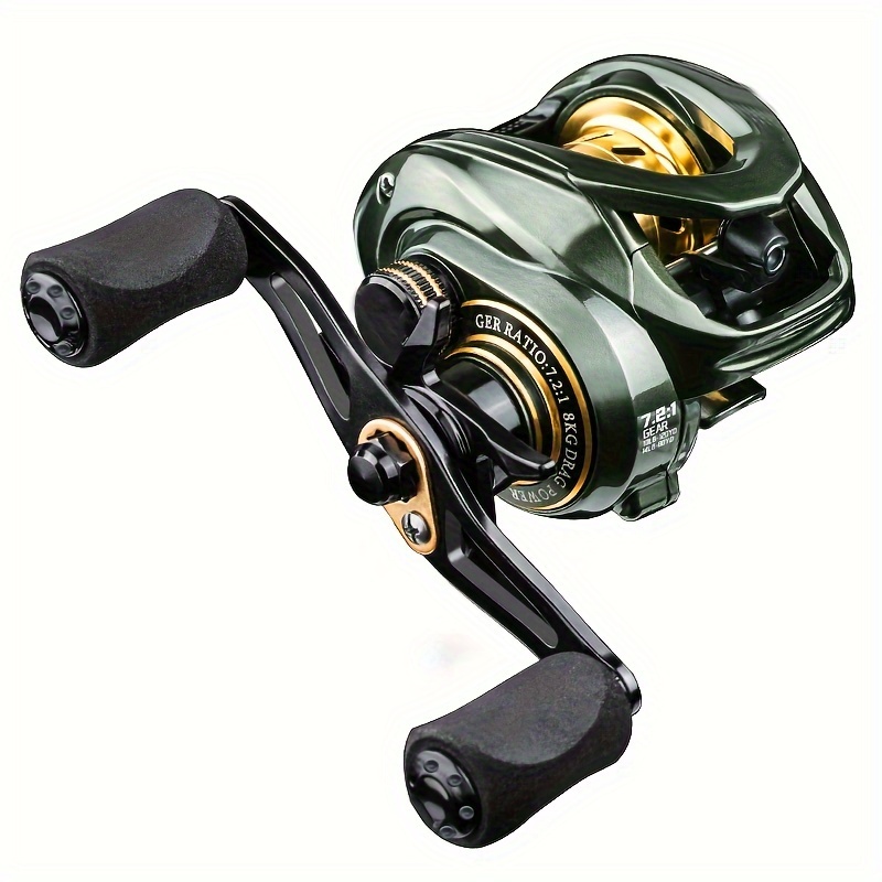 

Heavy Duty Baitcasting Fishing Reel - 20lb Max Drag, 7.2:1 Gear , In Saltwater & Freshwater!