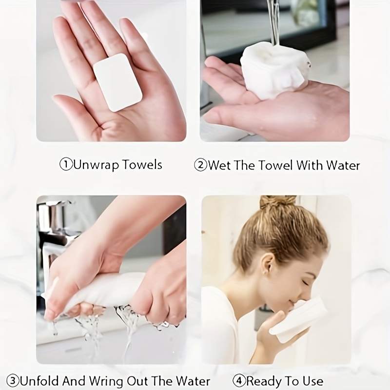 100pcs Compressed Towels, Portable and Individually Packed, Thickened Hand Towels, Suitable for Both Wet and Dry Use, Ideal for Home, Travel, and Camping - Image 7