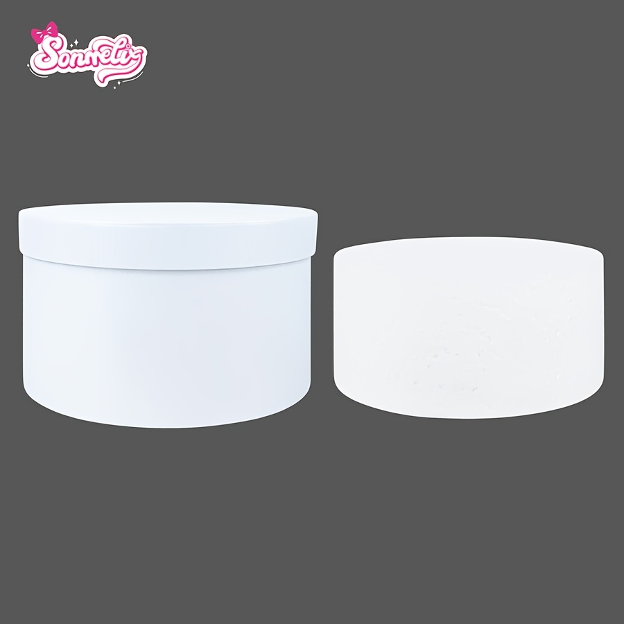 TEMU 1pc White Gift Box And 1pc Foam, Floral Gift Box With Lid, Decorative Gift Packaging Box, Suitable For Holiday Decoration, Floral Arrangement,