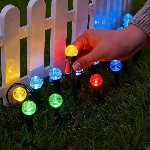 solar night atmosphere light 40 led beads ip44 suitable for lawn garden courtyard park party and camping decorative lighting with lighting and colors warm light white light and colored light