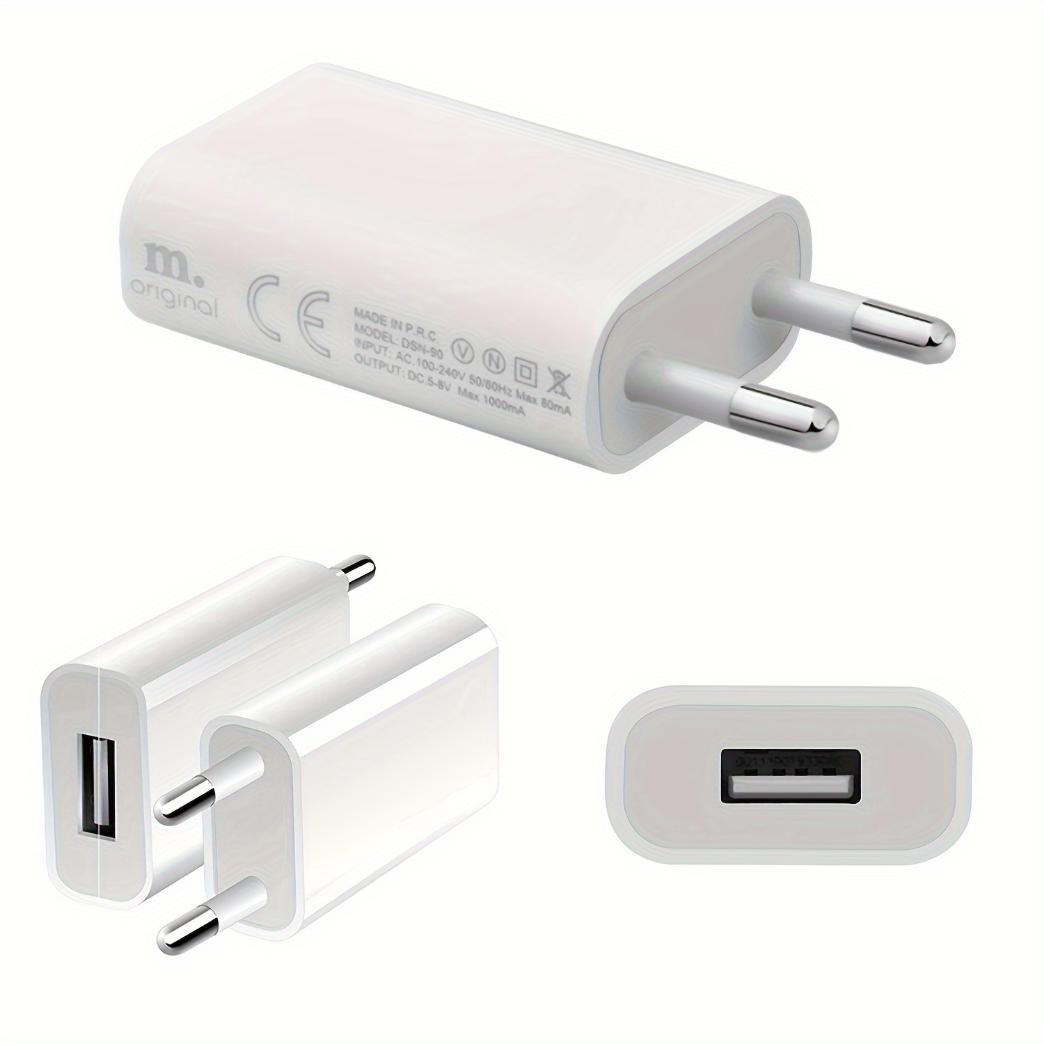

1 Usb Wall Adapter Plug, 5w Usb Charger, 5v 1a Ultra-thin Charging Plug Power Supply, Power Plug Adapter, Tablet Socket Adapter, E-book Reader, Mp3, Smartphone Charger