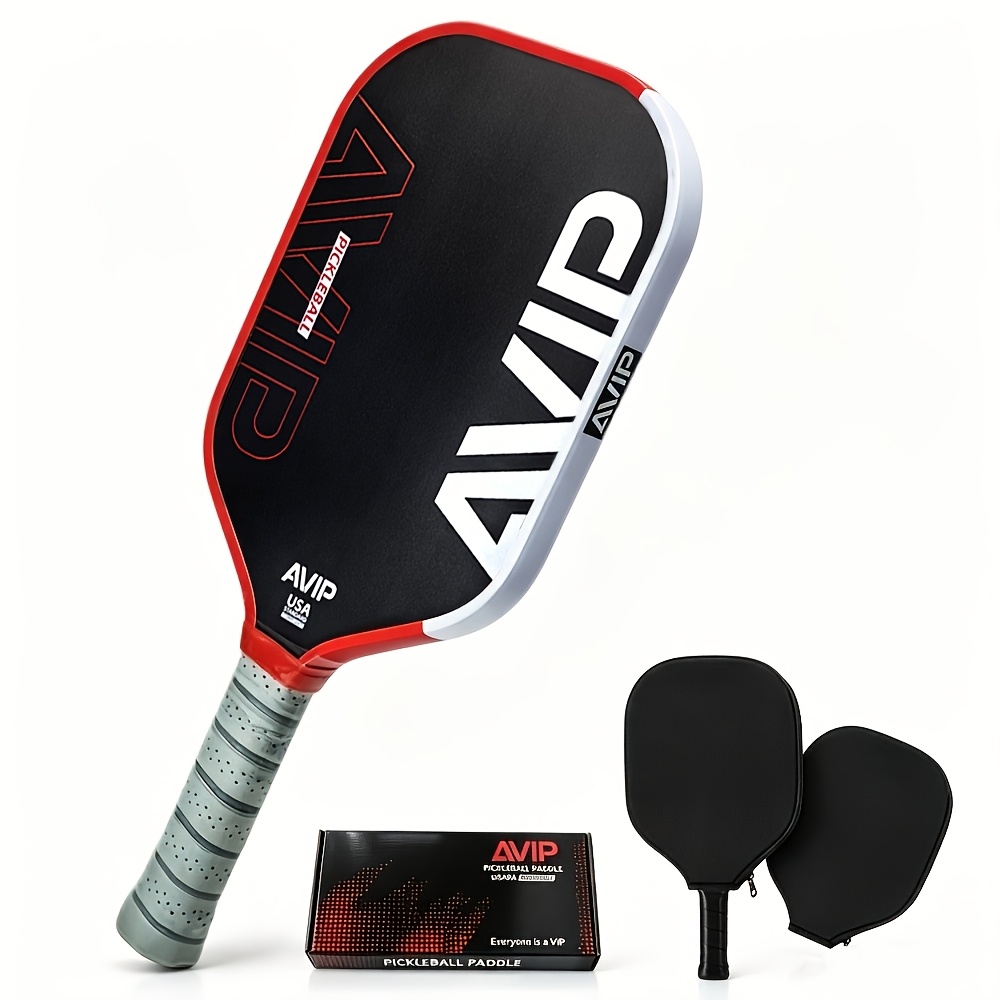 item picture Pickleball Paddle Protective Sleeve Carbon Fiber T700 Pickle- Checkered Friction Surface, 16Mm Strong Polymer Core, Excellent Control And Spin Shot - Honeycomb Polymer Cushioning Comfortable Handle - Beginner Entry Model, Open in new tab.