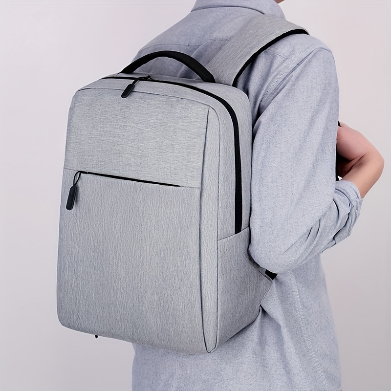 

[popular ] 1pc Large Capacity Business Backpack - Sleek Gray, Polyester, Multi-compartment Laptop Bag With Padded Protection, Ideal For Work & Travel, In Blue/royal Blue/light Grey/dark Grey/black