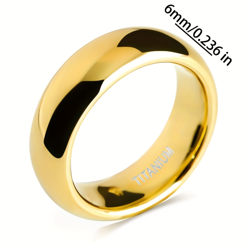 1pc Unisex Ring - Wide 6mm Band, Modern Minimalist Jewelry for Wedding, EngaSynthetic Gemstoneent, Everyday - Durable & Tarnish-Resistant - Wedding/Anniversary/Graduation Gift for Men & Women - Year-Round Elegant Jewelry, EngaSynthetic Gemstoneent