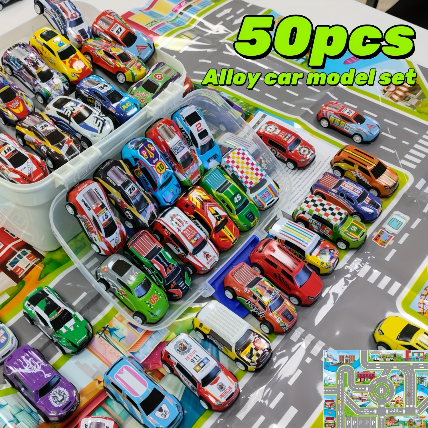 50pcs random style mini car models fun pull back toy car set Temu