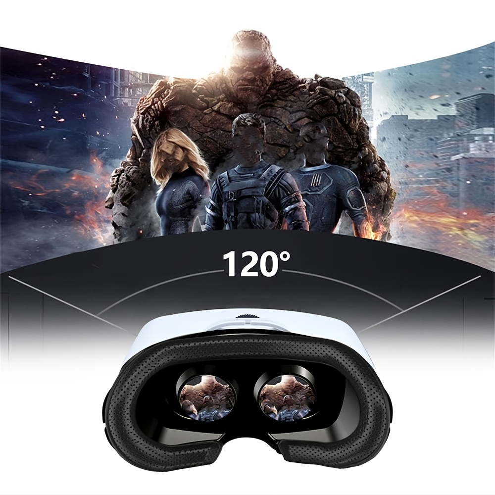 Casque VR Intelligent 4K 2025 avec Expérience Cinéma IMAX 3D, Réglage IPD & Mise au Point, Système de Suivi Realiste, Compatible Smartphone/Tablette pour Films, Jeux, Cadeau - Installation Plug & Play (Pas de Base HMD Externe)