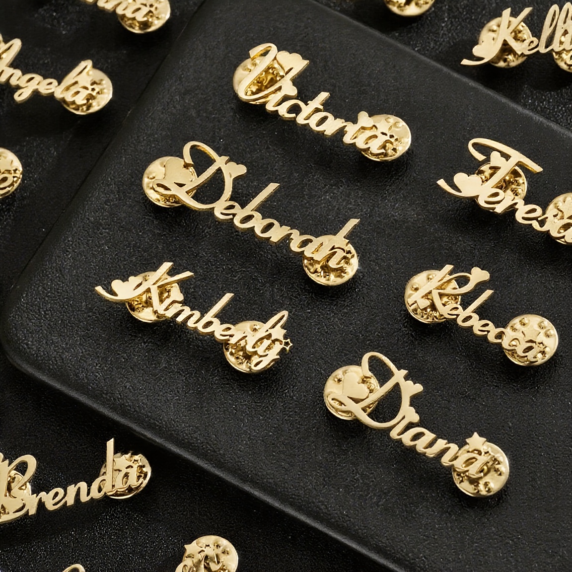 TEMU A Personalized Custom Stainless Steel English Name Brooch, A Stylish Accessory For Women