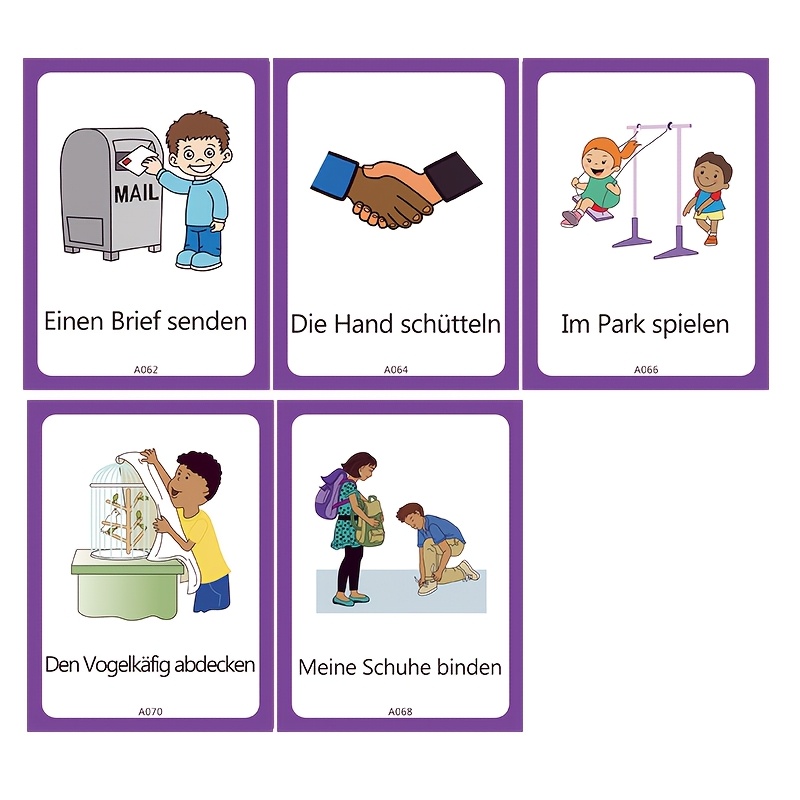Learn 100 Everyday German Phrases With 50 Tpr Cards – Fun & Vocabulary Practice For Kids Learning German – Ideal For Home Or Classroom Language Learning!