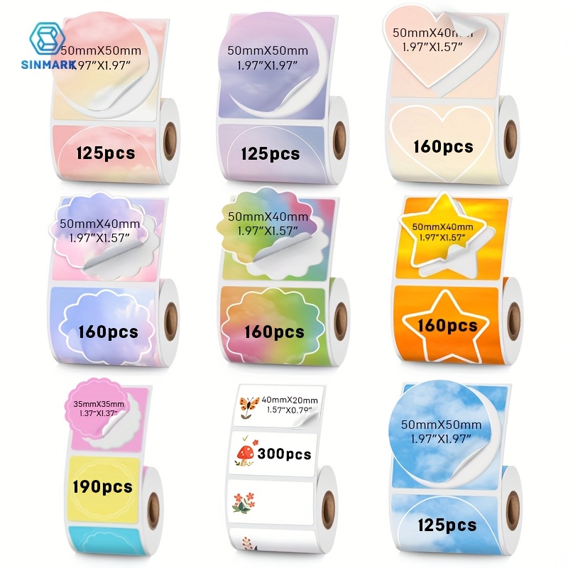 Sinmark 9-volume Thermal Labels Are Compatible With Sk20/sk35/sk45/m110/m221/m220, Suitable For Small Businesses, Offices, Homes, Addresses, Signs, Clothing, And Mailing
