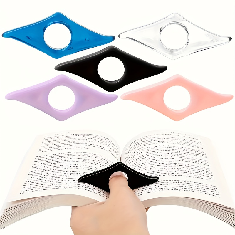 

5-pack Polished Acrylic Thumb Page Clips, Acrylic Book Holders, Press-on Bookmark Reading Assist Devices