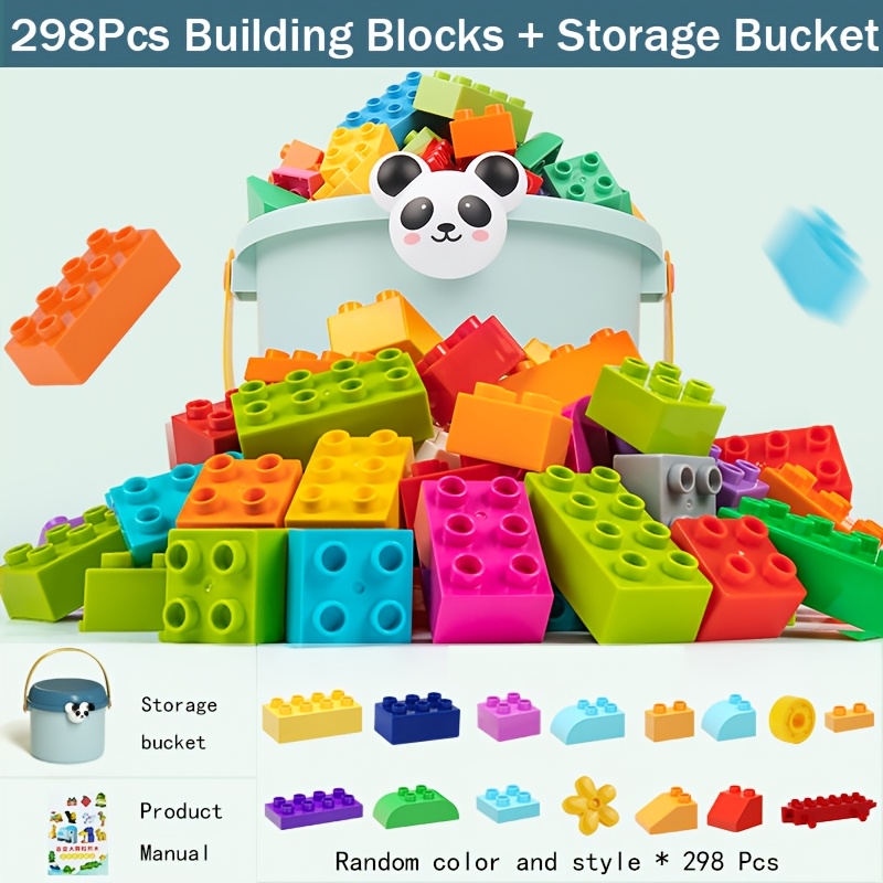 

1900g Children's Big Brick Building Set, Big Bricks, Creative Educational Toys For Kids, Ideal Gift For Boys And Girls 3+, Abs Material