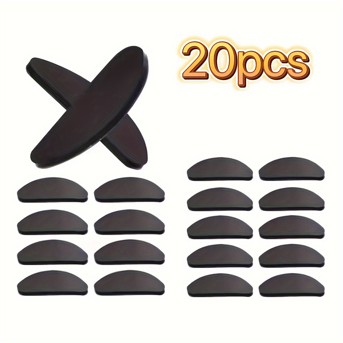 TEMU 20pcs Nose Pads, Invisible Anti-slip Design, Soft Self-adhesive Nose Pads, Fixing Glasses, Enhancing Wearing , Practical Glasses Accessory,