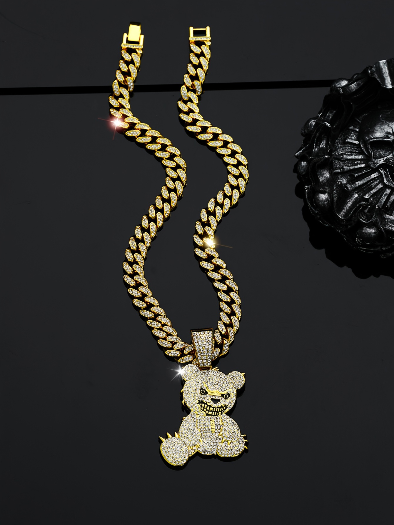 ネックレス・チョーカー BLACKPURPLE happy bear necklace 4BTR034 BLACKPURPLE happy bear necklace 4BTR034 (BLACKPURPLE