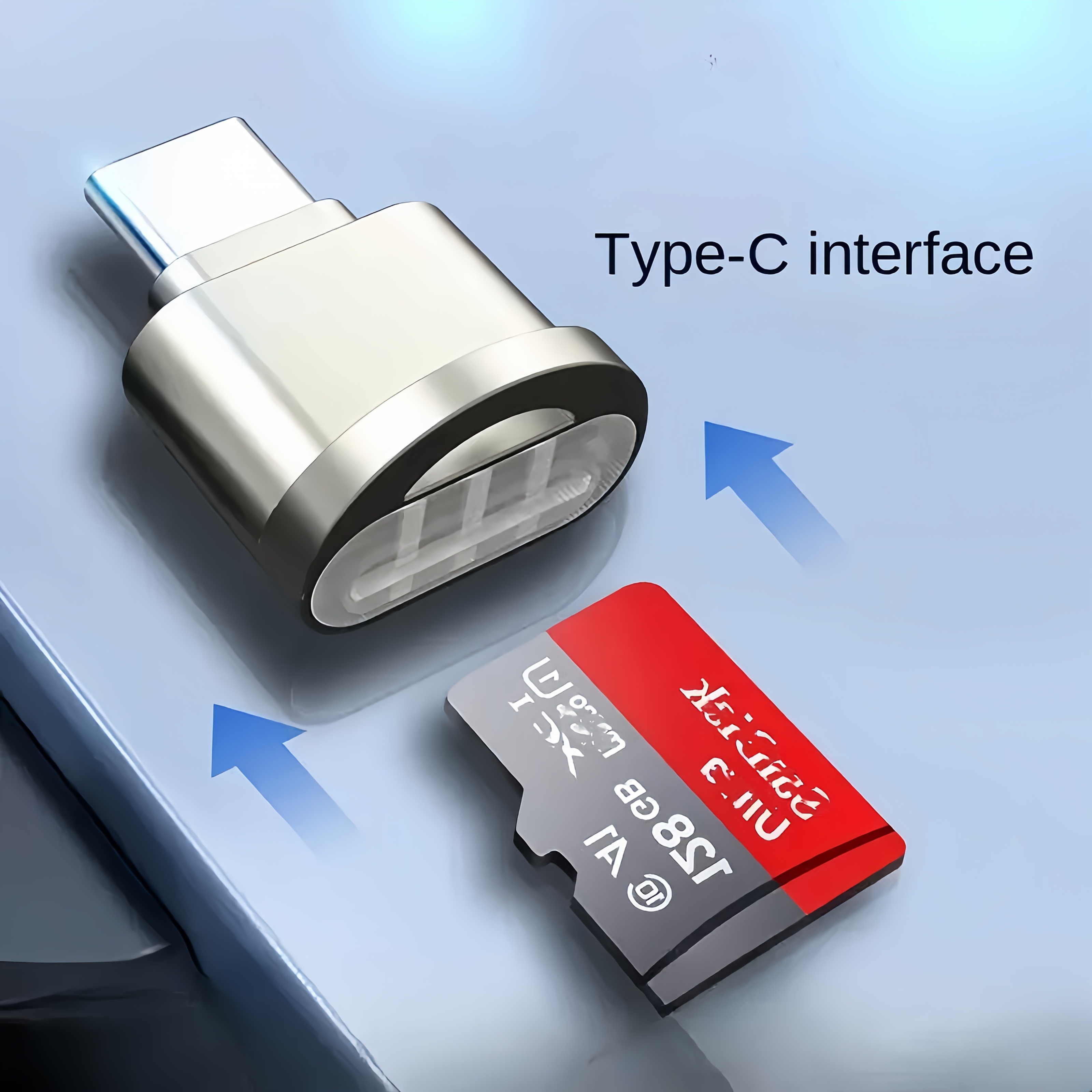 TEMU 1pc/2pcs/5pcs Alloy Type- Card Reader Is Suitable For Tablets, Laptops, High-.0 Transmission Tf Memory Card Readers, Plug And Play Use, Easy To Carry