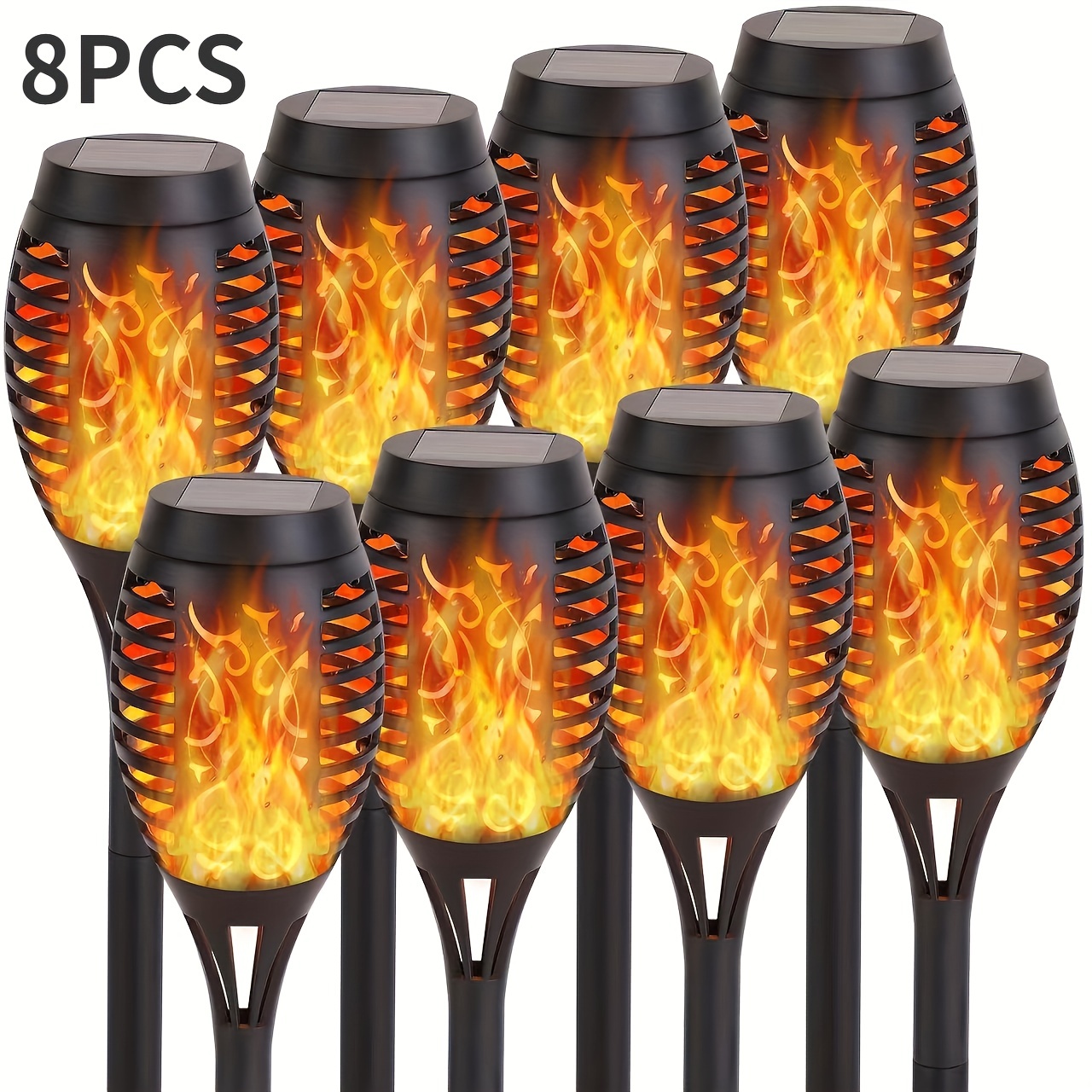 4/6/8pcs Of Solar Lights For Outdoor Courtyard , Landscape Lighting, Garden Lawn Stake Decorative Lights, Festive Lighting, Halloween Stake Decorations, Outdoor Decorative Lighting
