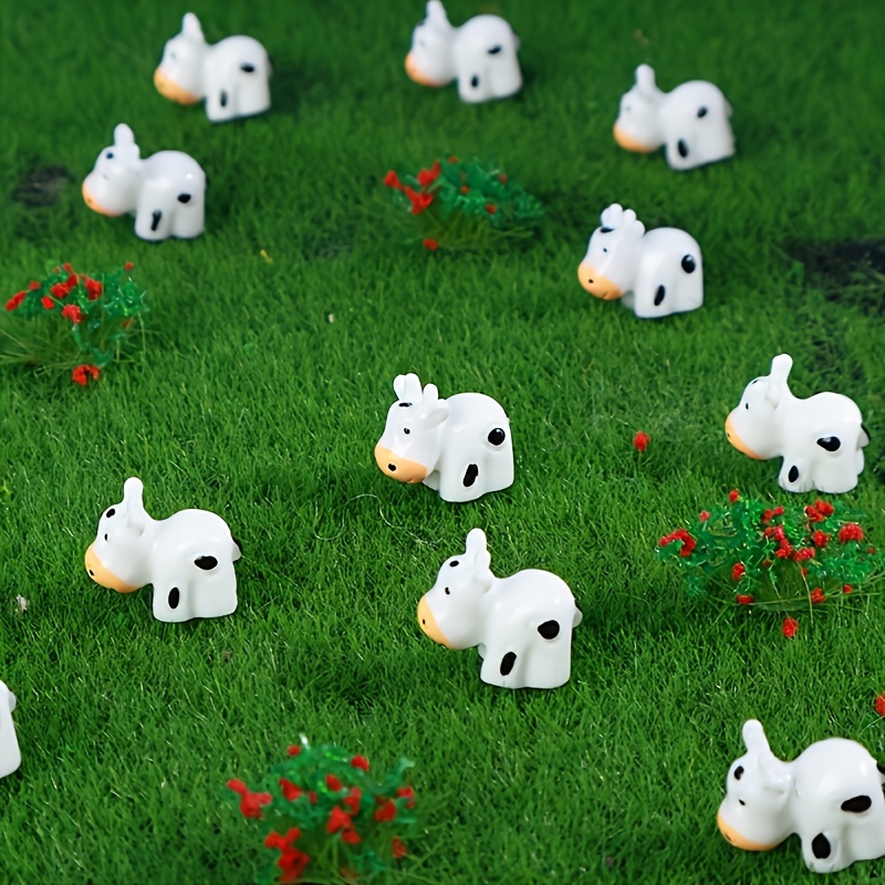 

30-pack Resin Cow Miniatures, Freestanding Fairy Garden Accessories, Moss Landscape Figurines, Diy Animal Decor For Outdoor & Indoor Holiday Decoration - No Electricity Needed