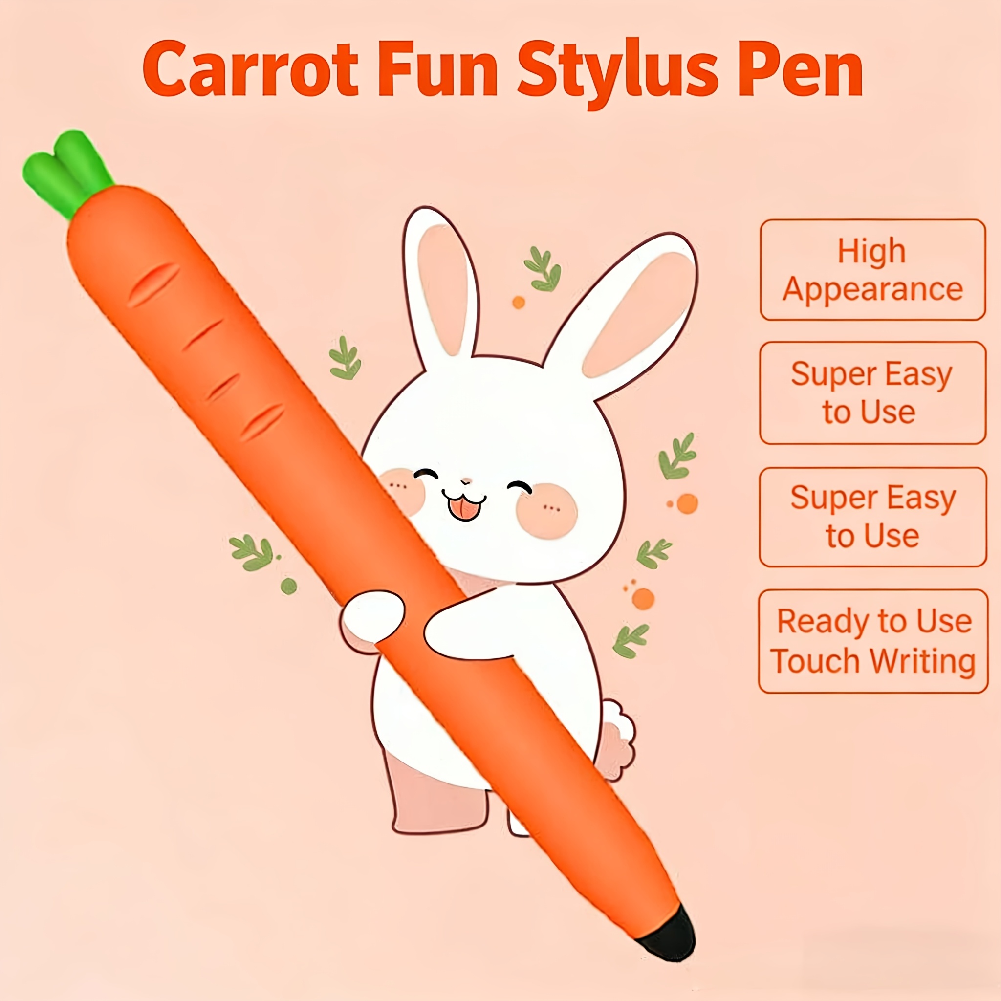 A Cute Carrot-shaped Touch Pen, Suitable For Touchscreen Devices, With And Sensitivity. Applicable To Ipad, Iphone, Smartphones, Devices And Tablets, And All Touchscreen Devices.