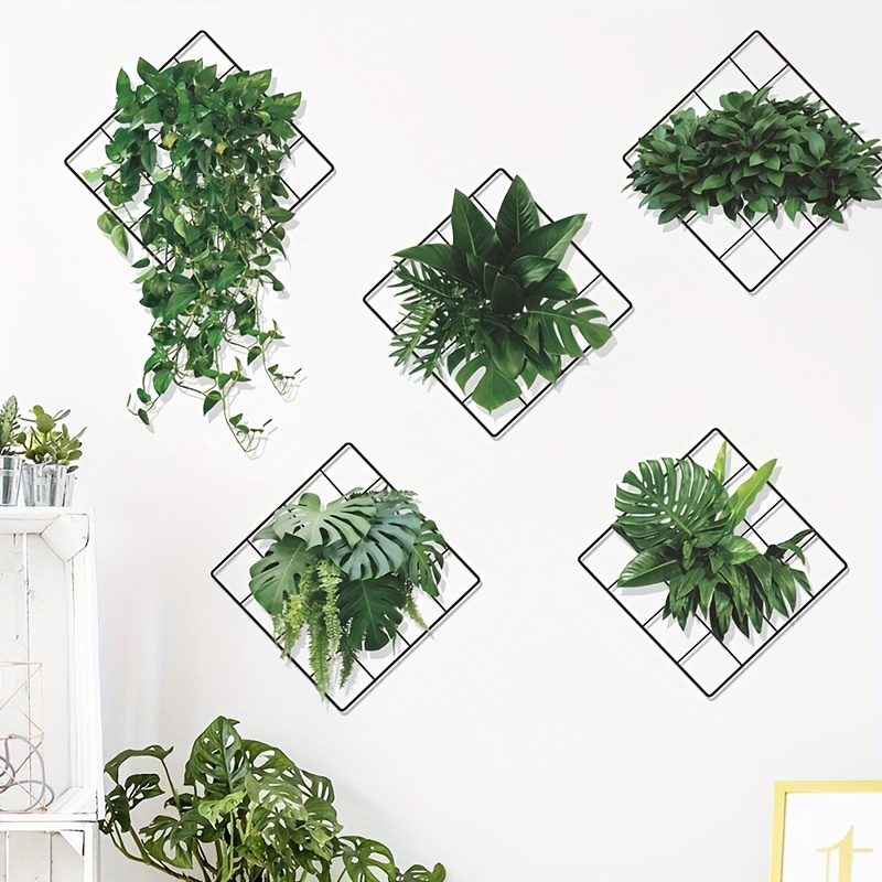 6pc simulated iron mesh pothos bedroom living room entrance dormitory home decoration wall stickers self adhesive wall decal aesthetic home decoration room decor beautify your home details 3