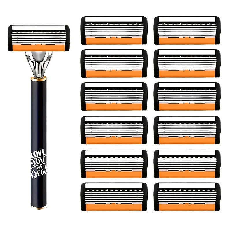 Classic Men's 6-layer Stainless Steel Razor With Double Aloe Lubrication - For A Comfortable And Safe Shaving Experience