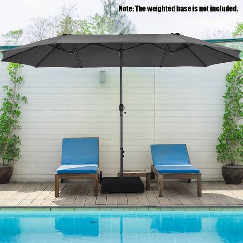 double parasol 470 x 280cm garden umbrella patio umbrella with hand crank market umbrella for garden patio pool