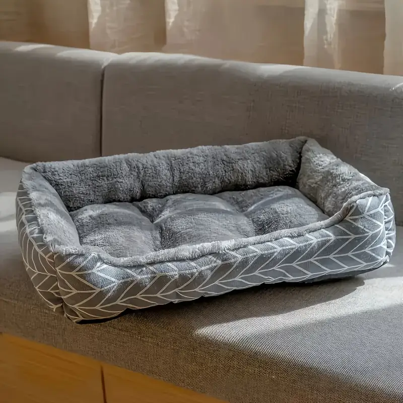 4 size options ultra soft and comfortable plush dog bed made of plush polyester fiber a winter warm pet sofa suitable for dogs from extra small to large breeds no warm thick mat for cats and dogs Product details 2