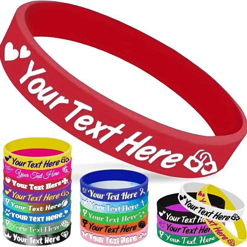 17pcs Custom Engraved Durable Silicone Wristbands for Women