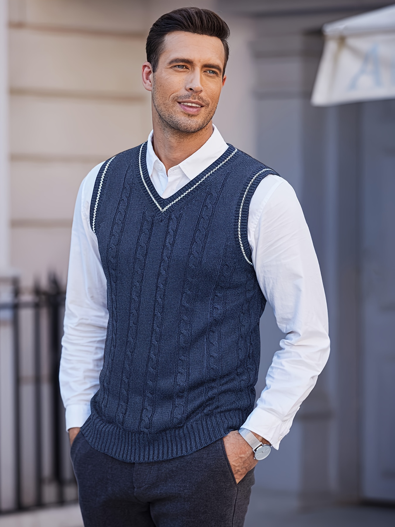 nueva otoño hombres chaleco sin cuello Temu Guatemala