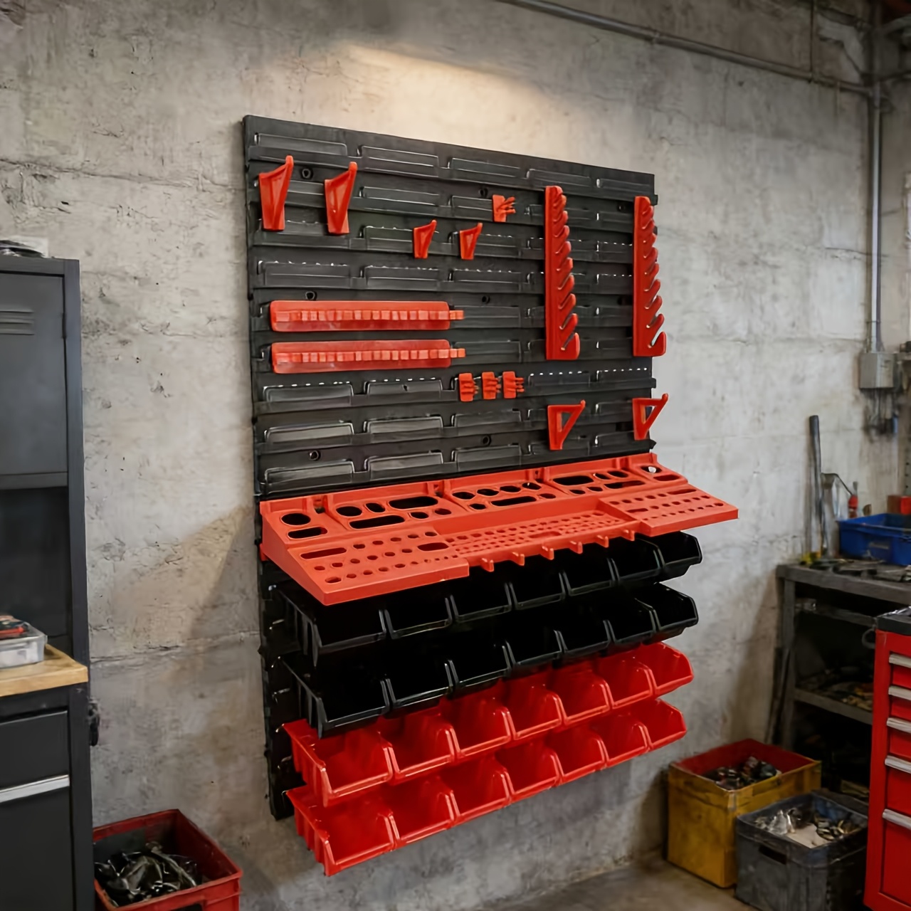 2026 Wall-mounted Tool Rack Parts Organizer 49pcs Garage Tools, For Nuts, Screws, Nails, Beads, Buttons, Men's Gifts, Storage Racks