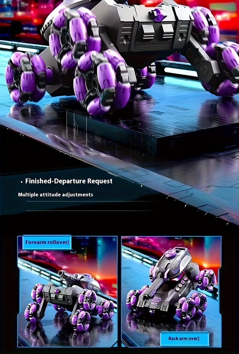 6-wheel Drive Upgraded Stunt Tank, Tank Model, Intelligent Fun Version Of Super Large Off-road Vehicle, Toy Tank, Intelligent Off-road Toy Car Model, Climbing Toy Car, Realistic Tank Toy, Fun And Interesting Holiday Gift