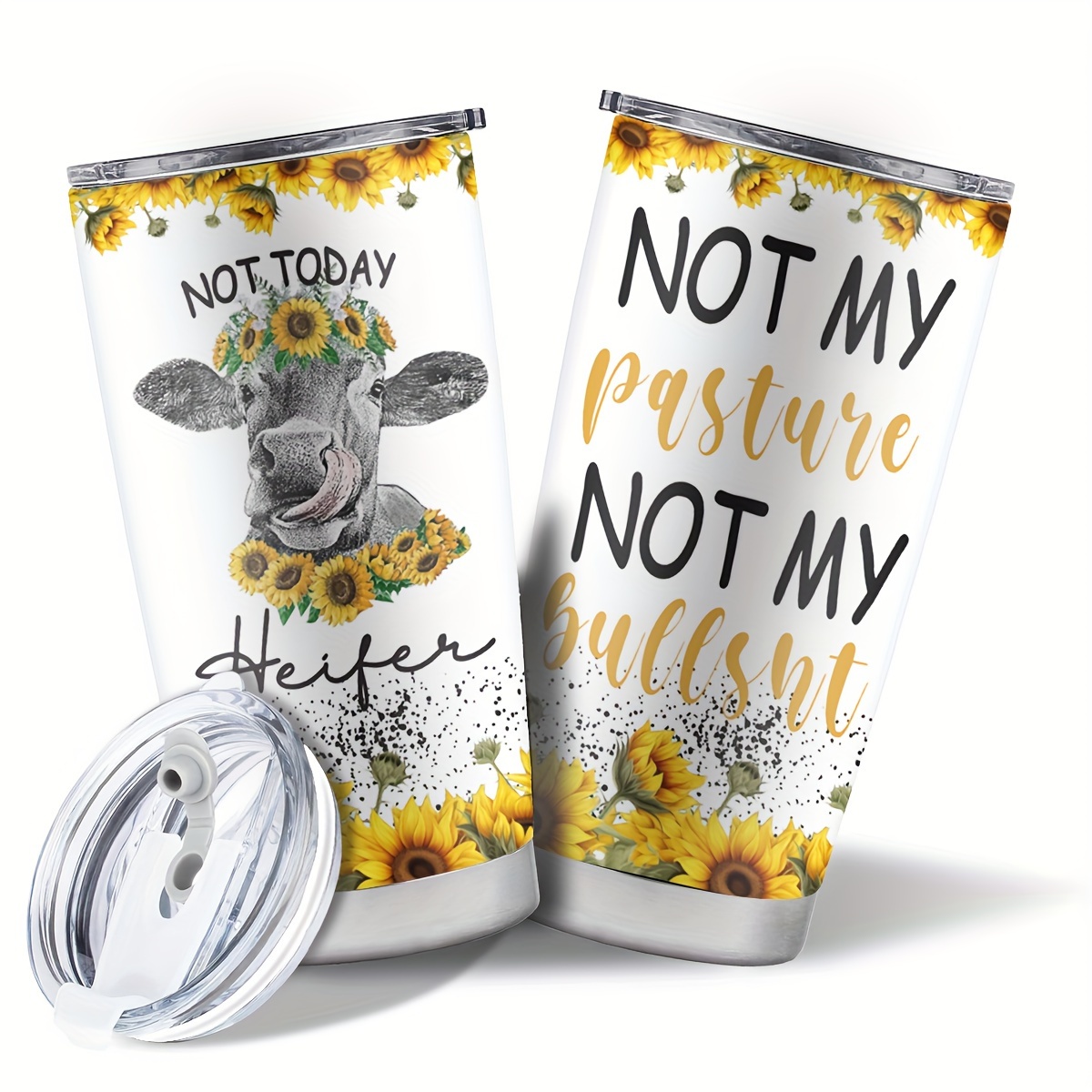 Gifts Cow Lover Cow Tumbler Stainless Steel Lid Buckle - Temu