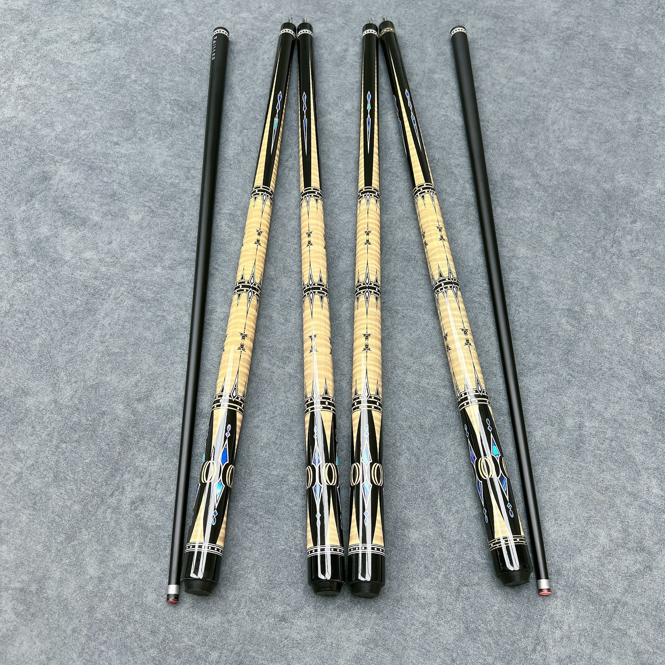 Professional 58 Billiard Cue Low Spin Wood Construction For American