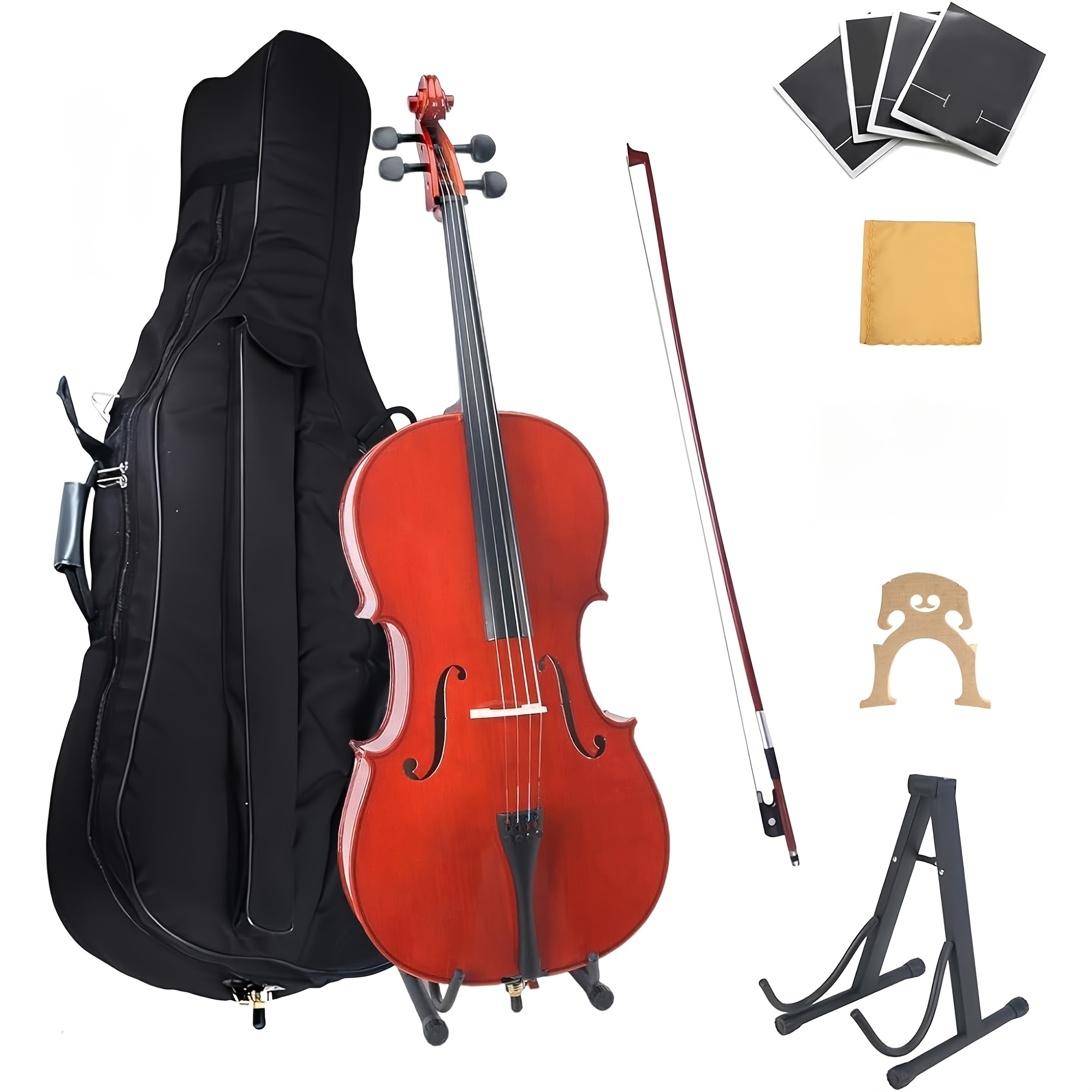 Full Size For Ki-ds & Adults With Bow, Case And Strings